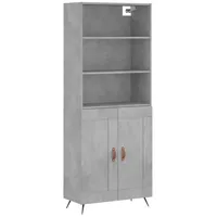 VidaXL Highboard Betongrau 69,5x34x180 cm Holzwerkstoff