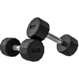 SPORTNOW Kurzhantel-Set 10 kg, rutschfeste Metallhanteln 2er Set, ideal für Krafttraining und Fitness, Schwarz   Aosom.de