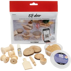 creativ company Kreativset Wichteltür, (12-tlg), Kekse backen, 12-tlg. beige|braun