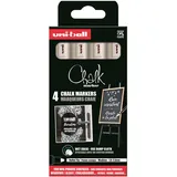 Uni-Ball Chalk PWE-5M Kreidemarker weiß 1,0 - 2,0 mm, 4 St.