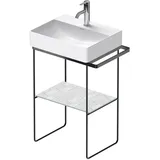 Duravit Metallkonsole 56,5 x 38,1 cm Schwarz Matt