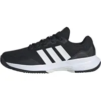 adidas GAMECOURT 2 Tennis Shoes, core Black/FTWR White/Silver met., 44 2/3