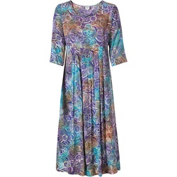 Viskose-Kleid, Muster flieder, 40/42