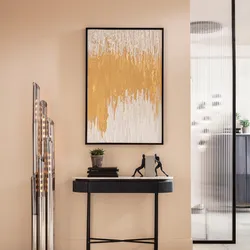 Bild mit Rahmen KARE DESIGN "Gerahmtes Bild Abstract", beige (farbe bild(er): beige), B:80cm H:120cm T:4cm, Bilder