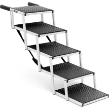 Wiesenfield Hundetreppe Auto Hunderampe Hundetreppe faltbar 68 kg Aluminium Höhe 71 cm