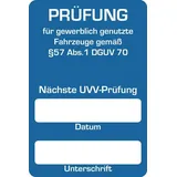 Eichner Aufkleber Nächste UVV-Prüfung Kunststoff 250 St. blau/weiß