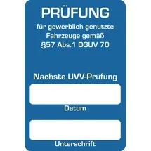 Eichner Aufkleber Nächste UVV-Prüfung Kunststoff 250 St. blau/weiß