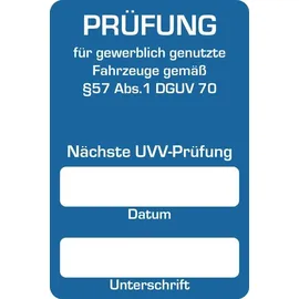 Eichner Aufkleber Nächste UVV-Prüfung Kunststoff 250 St. blau/weiß