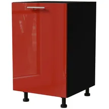 Feldmann-Küchen Unterschrank Brerra 50 x 50 x 82 cm Karminrot Hochglanz
