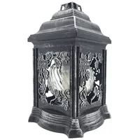 Buri Grablaterne mit Öllicht 26cm Silber Grabschmuck Grabkerzen Grablicht