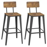 VASAGLE Barhocker 45,4 x 45,4 x 102,2 cm Braun