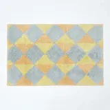 Homescapes Badematte Gelb/Grau 50 x 80 cm