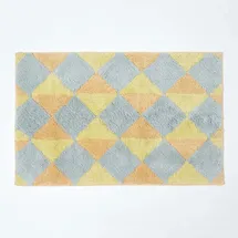 Homescapes Badematte Gelb/Grau 50 x 80 cm