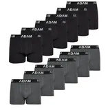 ADAM JEANS Boxershorts Boxer-1 (12-St., 2er Set, 6er Set, 8er Set, 10er Set, 12er Set) Boxershorts Herren Boxer Shorts Männer Unterhosen Trunks Underwear schwarz XL