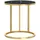 vidaXL Beistelltisch Golden und Schwarze Marmor-Optik 45 cm Hartglas