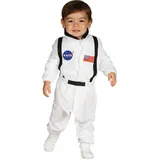 Fiestas Guirca Kostüm, Astronaut Baby Jumpsuit kleiner Weltraumforscher weiß 12 - 18 Monate