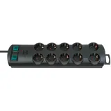 Brennenstuhl Steckdosenleiste 10-fach 2 x 5 schaltbar Schwarz
