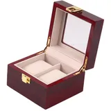 Generisch Uhrenbox Aus Braune Aufbewahrungsschachtel Für 2 Uhren Elegantes Für Uhrenliebhaber Dekorative Uhrenbox Mit Schutzfunktion Ideale Geschenkverpackung