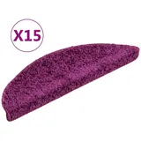 vidaXL Treppenmatten 15 Stk. Violett 56x17x3 cm