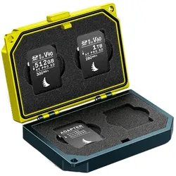 Angelbird Technologies Media Tank, 4 Karten, SD, Aluminium, Schwarz, Gelb, Staub
