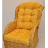 Premium Qualität - Polster/Kissen/Ersatzpolster für Rattan Ohrensessel/Rattansessel, Colore Giallo (gelb)