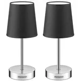 monzana Nachttischlampe Grau 2 St.
