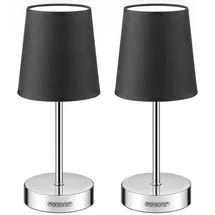 monzana Nachttischlampe Grau 2 St.