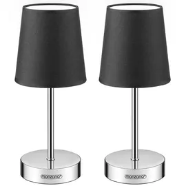 monzana Nachttischlampe Grau 2 St.