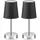 monzana Nachttischlampe Grau 2 St.