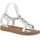 Stiefelparadies Damen Riemchensandalen in Silber,