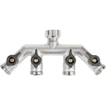 Geka Vierwegeventil G 3/4 Zoll Messing silber