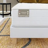 Matratze Origine Mit 870 Taschenfedern + Latex, 7 Zonen Ecru/Leinen 140 x 190 cm