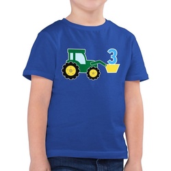 Shirtracer T-Shirt Traktor Dritter 3. Geburtstag blau 164 (14/15 Jahre)