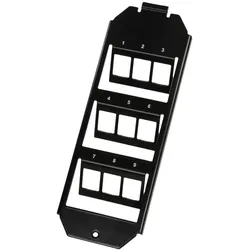 LogiLink 3 x 3 - Leeres Keystone-Patchpanel - Bodendosen-Montage