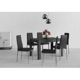 INOSIGN Essgruppe (Set, 5-tlg), 4 Stühle mit Tisch in schieferfarben, Breite 120 cm