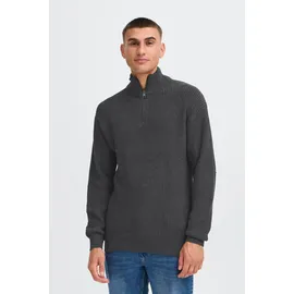 !Solid Troyer SDGoma", Herren, Gr. M, grau (dunkelgrau melange), Obermaterial: 70% Baumwolle CO recyc.. 30% Polyester Pol. recyc.., Pullover Troyer