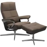 Stressless Sessel | David Cross Base Batick Mole Poliertes Aluminium Schwarz