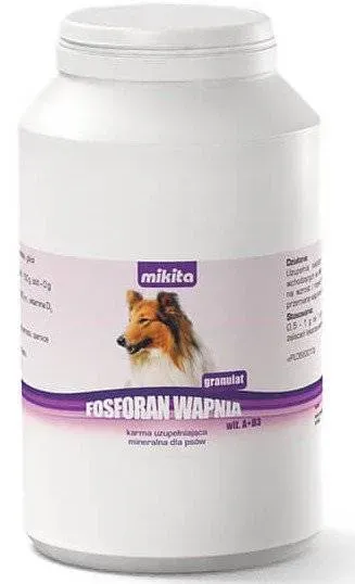 MIKITA Calciumphosphat + Vitamin A + D3 Granulat - Vitamin- und Mineralstoffpräparat für Hunde 500g (Rabatt für Stammkunden 3%)