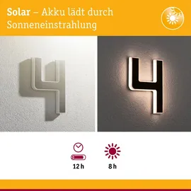 Paulmann Hausnummernleuchte Solar 4 Schwarz
