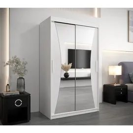 abiks möbel Schwebetürenschrank MONACO 120 x 200 x 62 cm Weiß