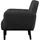 MEET Sessel LISBOA Kunstleder 71 x 83 x 55 cm Schwarz