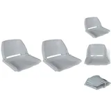 vidaXL Bootssitze 2 Stk. Klappbare Rückenlehne 41 x 51 x 48 cm grau