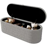 MODFU Fußhocker Aufbewahrungshocker, Sitzbank Polster Sitztruhe (Vielseitiger Schlafsofa-Fußhocker 120x40 cm, Teddyfleece-Stoff, gepolstert mit Stauraum, Klappbar für Wohnzimmer, Schlafzimmer, Eingangsbereich, 120 x 40 cm)