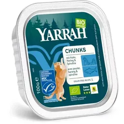 Yarrah Katze Bröckchen - Huhn mit Makrelen bio 100g
