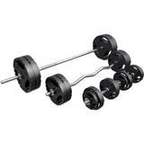 Hantelset Kunststoff Gripper 100 kg SCHWARZ|silber|silber 100kg