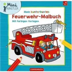 COPPENRATH 63499 Mein kunterbuntes Feuerwehr-Malbuch (Mini-Künstler)