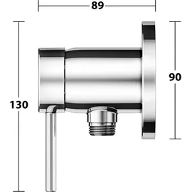 Keuco IXMO_solo Einhebelmischer IXMO 59552 m.Schlauchans./rd. Griff Soft verchromt