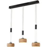 Fischer & Honsel Shine-Wood, Eiche/schwarz Länge 100 cm 3-flg.