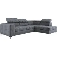 XXL Ecksofa Couch mit Schlaffunktion, Schlafsessel mit Bettfunktion L Form, Big Sofa, Schlafsofa mit Bettkasten, Ecksofa mit Schlaffunktion 280 cm breit, Sofa mit Schlaffunktion (Rechts, Cloud 91)