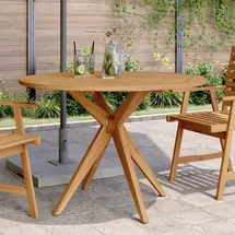 vidaXL Gartentisch Ø 110 x 75 cm Massivholz Akazie